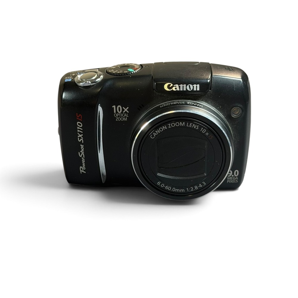 Canon PowerShot SX110 IS Black 9.0MP Digital Camera 10x Optical Zoom PC1311